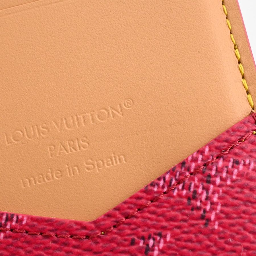 Louis Vuitton Card Case Organizer de Poche Red Rose Pondi Sherry — view 8