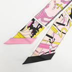 Hermes Scarf Twilly Silk Black Pink — view 2