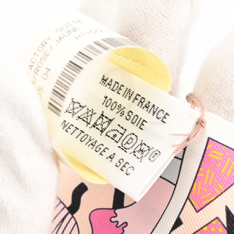 Hermes Scarf Twilly Silk Black Pink — view 5