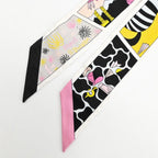 Hermes Scarf Twilly Silk Black Rose Jaune — view 3