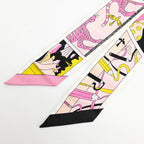 Hermes Scarf Twilly Silk Black Rose Jaune — view 2