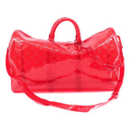 Louis Vuitton Keepall Bandouliere 50 Monogram Boston Bag Red — view 2