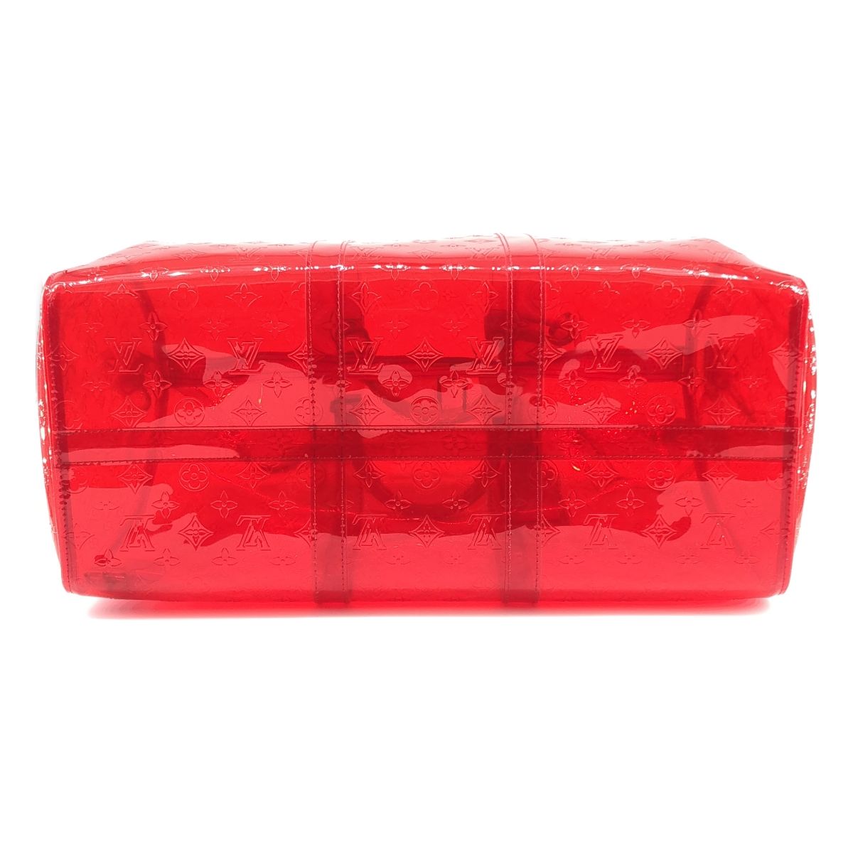 Louis Vuitton Keepall Bandouliere 50 Monogram Boston Bag Red — view 4