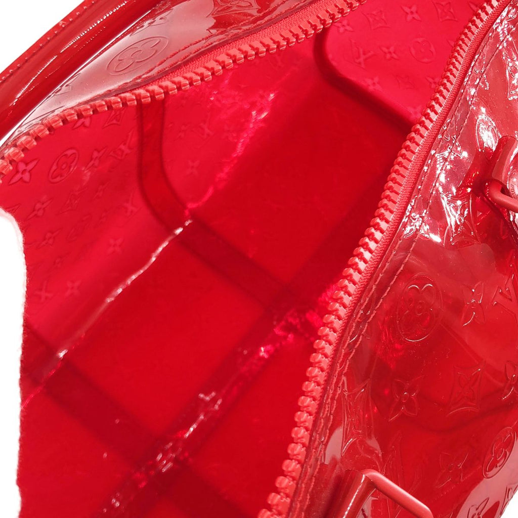 Louis Vuitton Keepall Bandouliere 50 Monogram Boston Bag Red — view 3