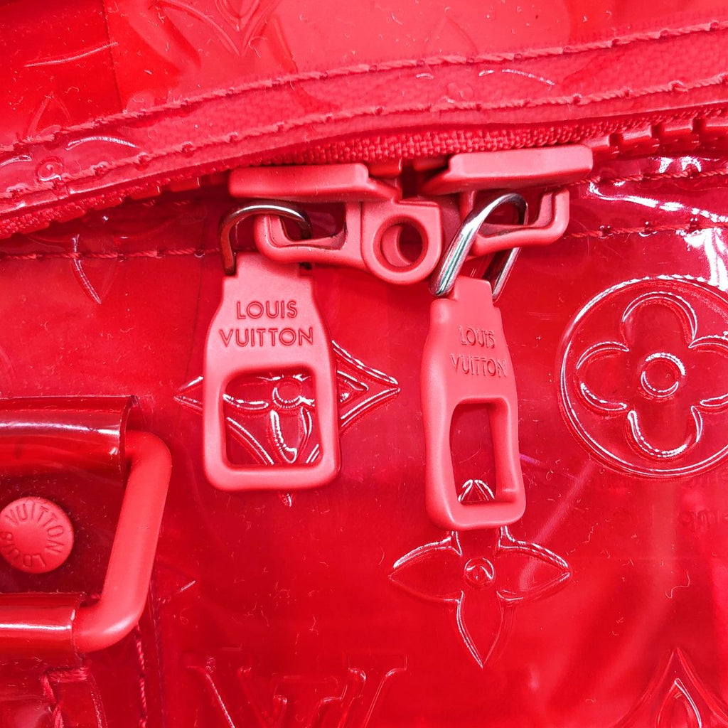 Louis Vuitton Keepall Bandouliere 50 Monogram Boston Bag Red — view 7