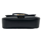 Gucci GG Marmont Flap Leather Quilted Shoulder Bag Black — view 5