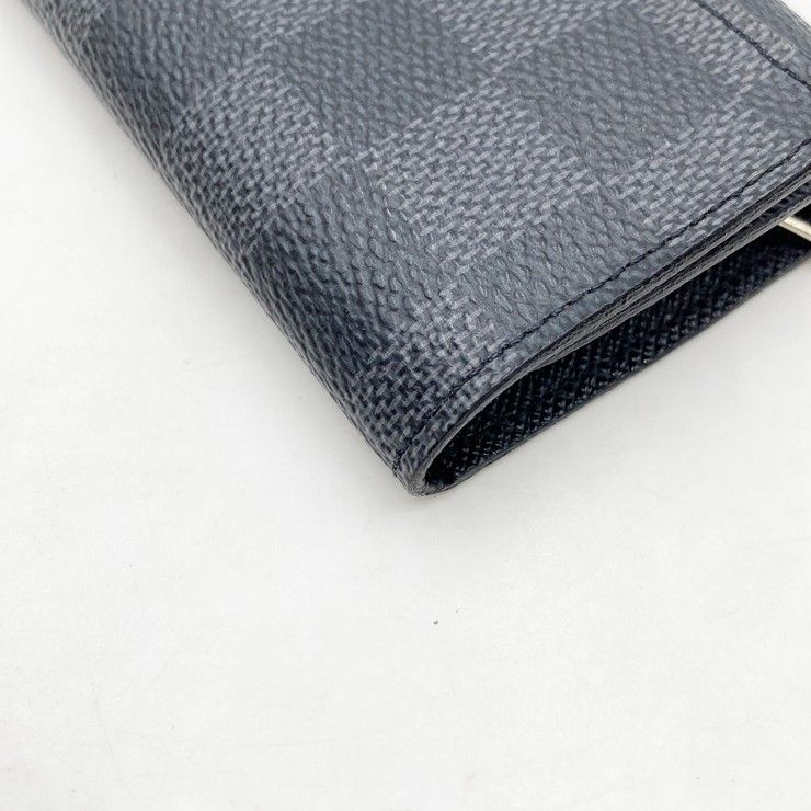 Louis Vuitton Key Case Graphite Porte Cles Voiture Black Damier Holder — view 4