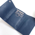 Bottega Veneta Key Case Ring Intrecciato Navy Leather Rows — view 4