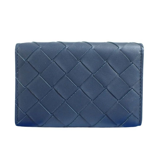 Bottega Veneta Key Case Ring Intrecciato Navy Leather Rows — view 2