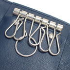 Bottega Veneta Key Case Ring Intrecciato Navy Leather Rows — view 5