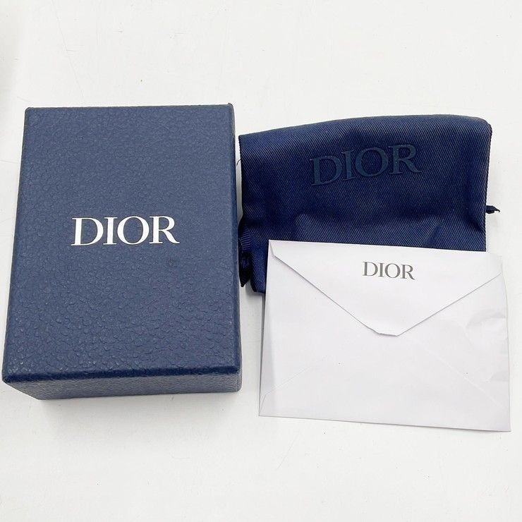 Dior Necklace Chain Link Silver Metal CD Logo — view 5