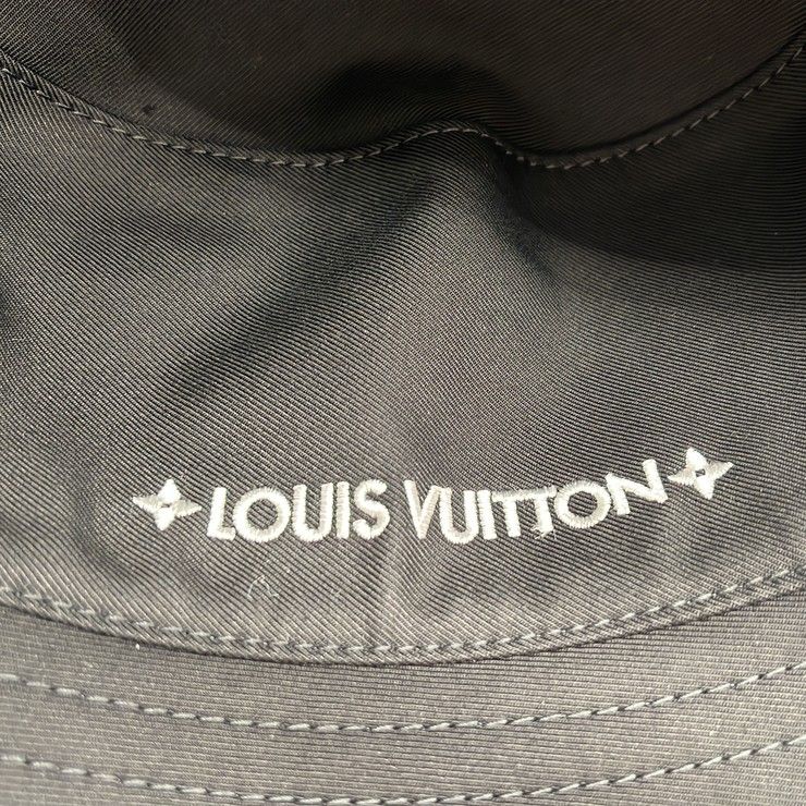 Louis Vuitton Hat Bucket LV Mine Black Cotton Monogram — view 6