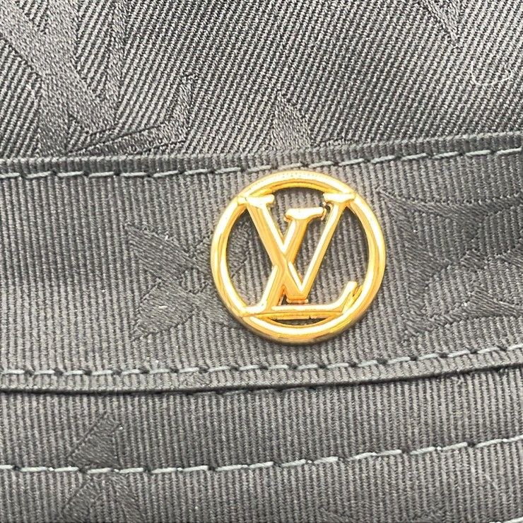 Louis Vuitton Hat Bucket LV Mine Black Cotton Monogram — view 8