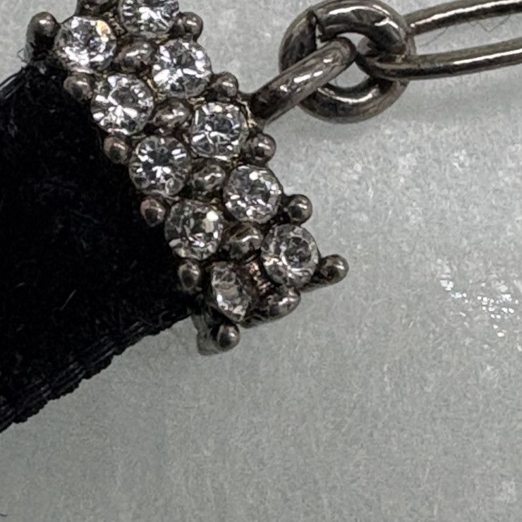 Dior Necklace J'adior Choker Silver Black Metal Velvet — view 7