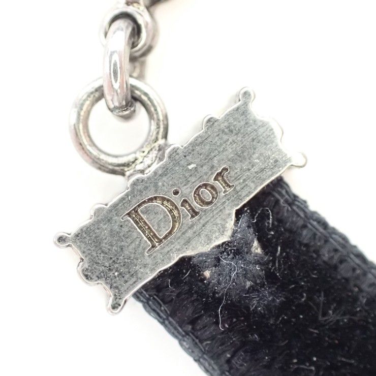 Dior Necklace J'adior Choker Silver Black Metal Velvet — view 6