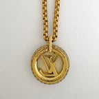 Louis Vuitton by Night Necklace LV Rhinestone Gold — view 2