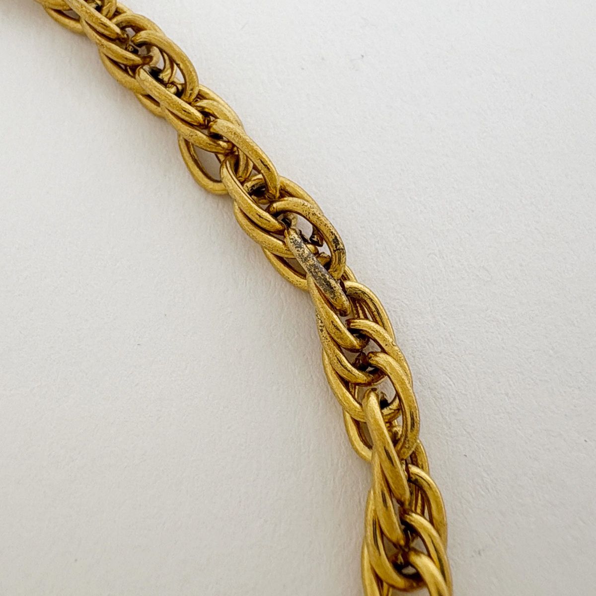 Chanel CC Logo Faux Pearl Necklace Gold Plated — view 5
