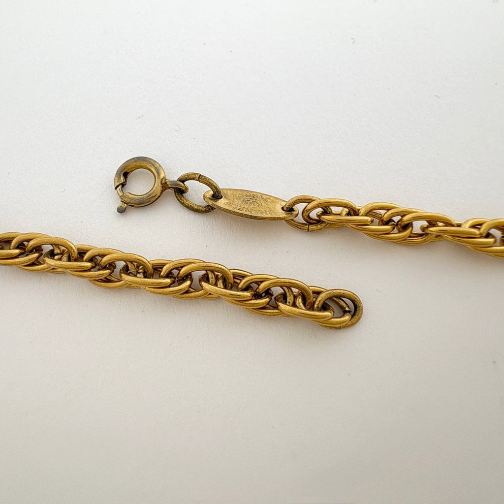 Chanel CC Logo Faux Pearl Necklace Gold Plated — view 3