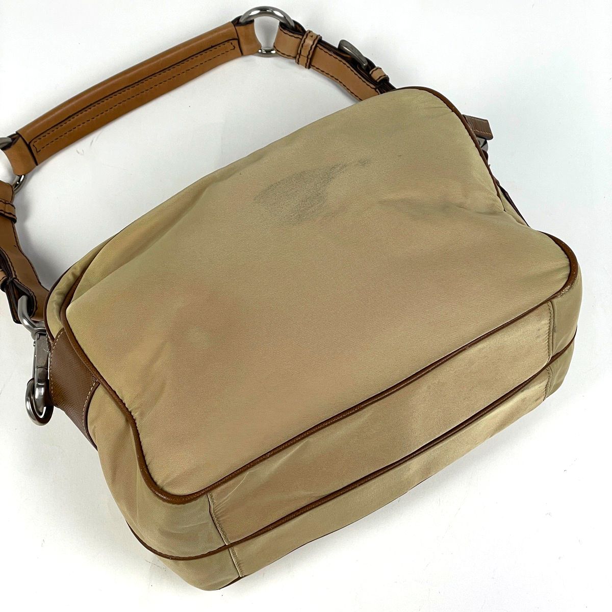 Prada Shoulder Bag 2-Way Second Nylon Beige Brown — view 2
