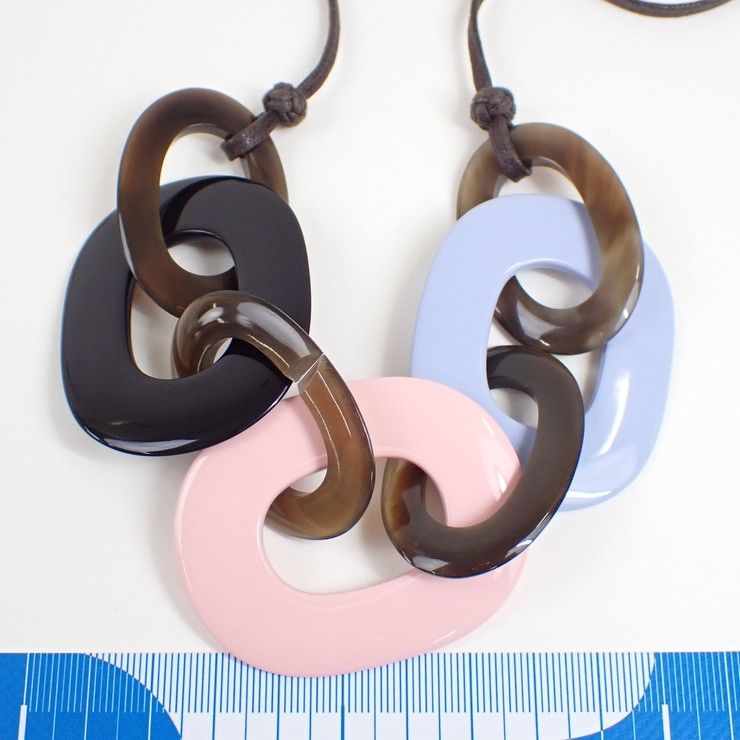 Hermes Necklace Caramba Multicolor Lacquer Wood Buffalo Horn — view 3