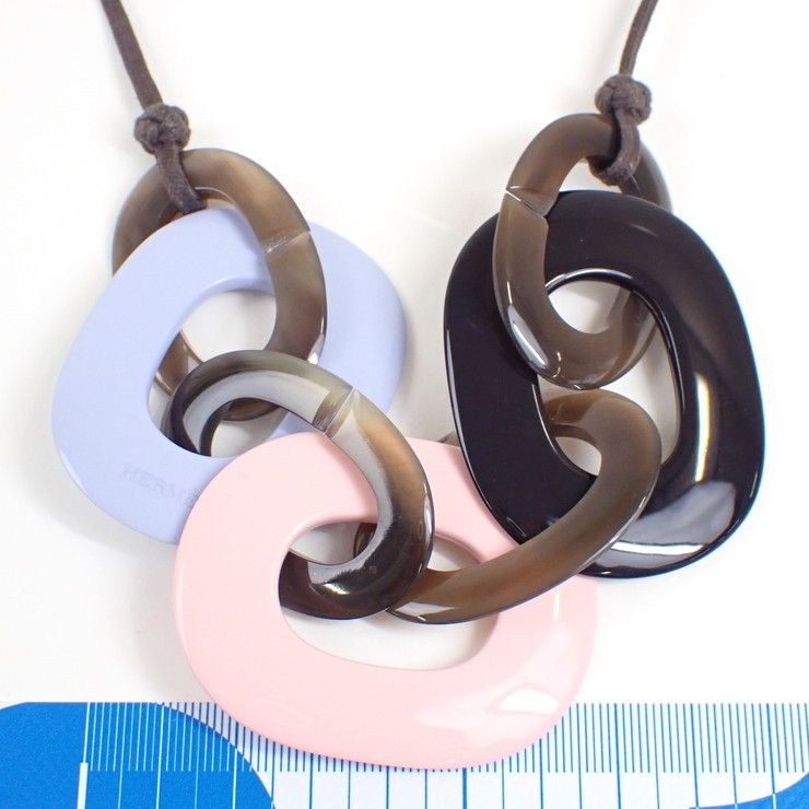 Hermes Necklace Caramba Multicolor Lacquer Wood Buffalo Horn — view 2