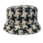 Chanel Tweed CC Logo Bucket Ivory Black — view 3