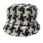 Chanel Tweed CC Logo Bucket Ivory Black — view 5