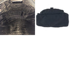 Prada Tessuto Black Silver Nylon Leather Shoulder Bag — view 9