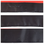 Chanel CC Logo Quilted Pattern Red Navy Black Silk Scarf — view 6