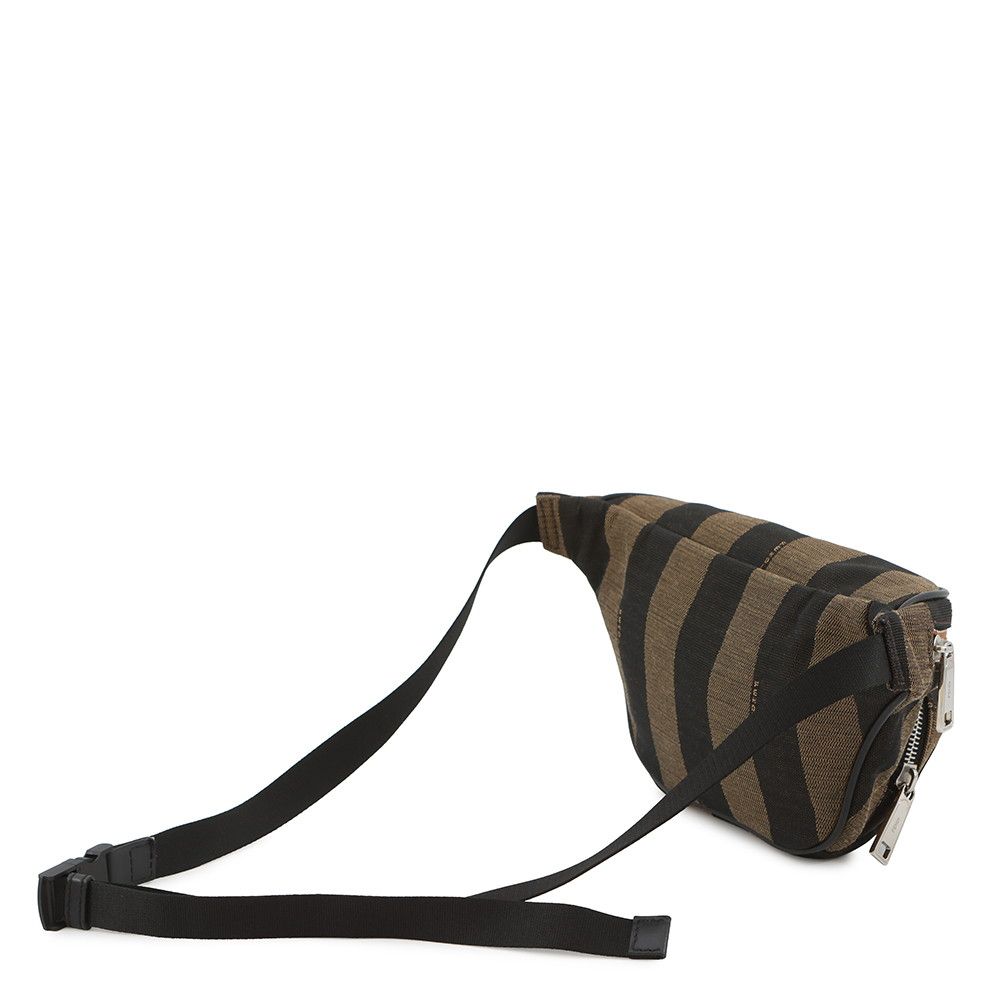 Fendi Belt Bag Pecan Stripe Pouch Black Brown — view 2