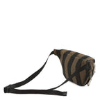 Fendi Belt Bag Pecan Stripe Pouch Black Brown — view 2