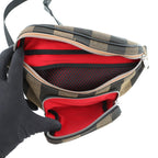Fendi Belt Bag Pecan Stripe Pouch Black Brown — view 6