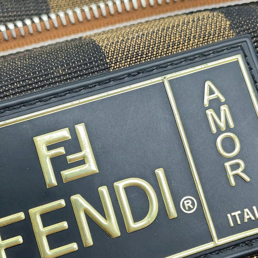 Fendi Belt Bag Pecan Stripe Pouch Black Brown — view 9