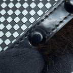 Fendi Shoulder Bag Check Studded Leather Fur — view 9