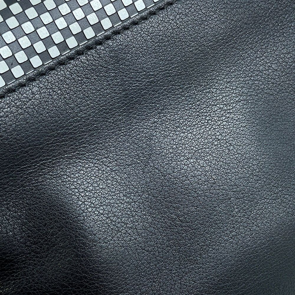 Fendi Shoulder Bag Check Studded Leather Fur — view 6