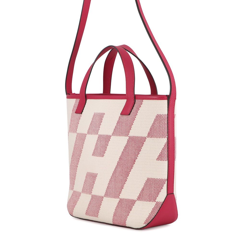 Hermes Tote H-en-Billets PM Franboise Toile Ash Swift 2-Way Framboise — view 2
