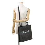 Celine Tote Triomphe Vertical Cover 2-Way Shoulder Bag Brown Black — view 4