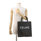 Celine Tote Triomphe Vertical Cover 2-Way Shoulder Bag Brown Black — view 5