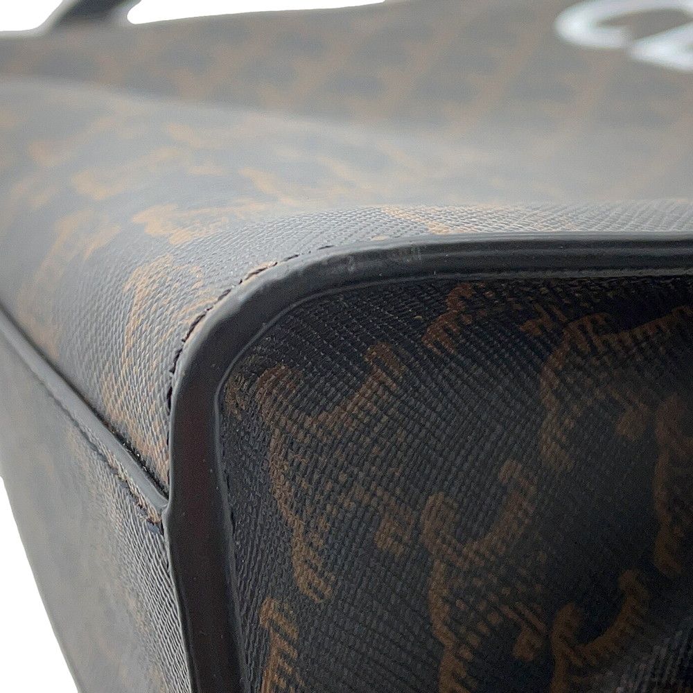 Celine Tote Triomphe Vertical Cover 2-Way Shoulder Bag Brown Black — view 7