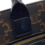 Celine Tote Triomphe Vertical Cover 2-Way Shoulder Bag Brown Black — view 9