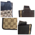 Gucci Brown Beige Silver GG Canvas Leather Shoulder Bag Pochette — view 6