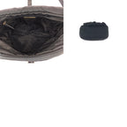 Prada Tessuto Black Silver Nylon Leather Shoulder Bag — view 9