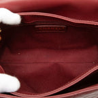 Chanel CC Logo Quilted Crossbody Chain Shoulder Bag Wine Red Bold — view 5