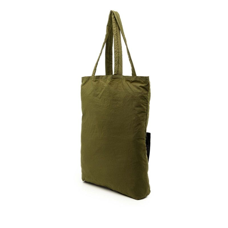 Bottega Veneta Intrecciato Eco Tote Foldable Black Khaki Leather — view 2