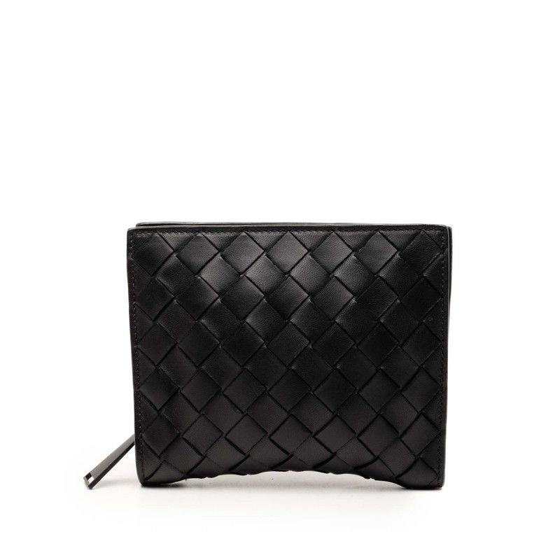 Bottega Veneta Intrecciato Eco Tote Foldable Black Khaki Leather — view 4