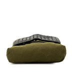 Bottega Veneta Intrecciato Eco Tote Foldable Black Khaki Leather — view 3