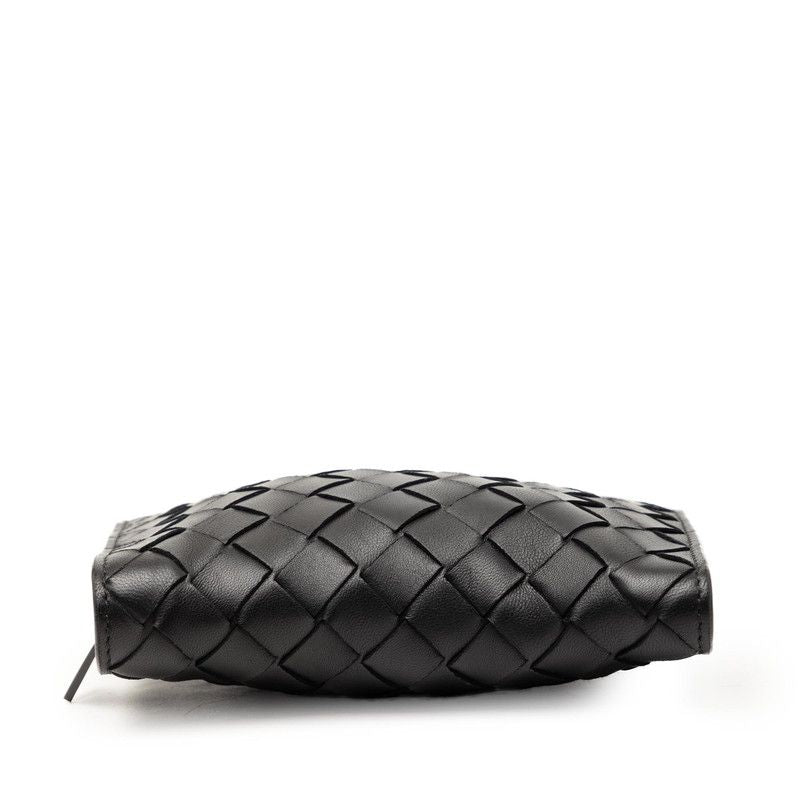 Bottega Veneta Intrecciato Eco Tote Foldable Black Khaki Leather — view 6