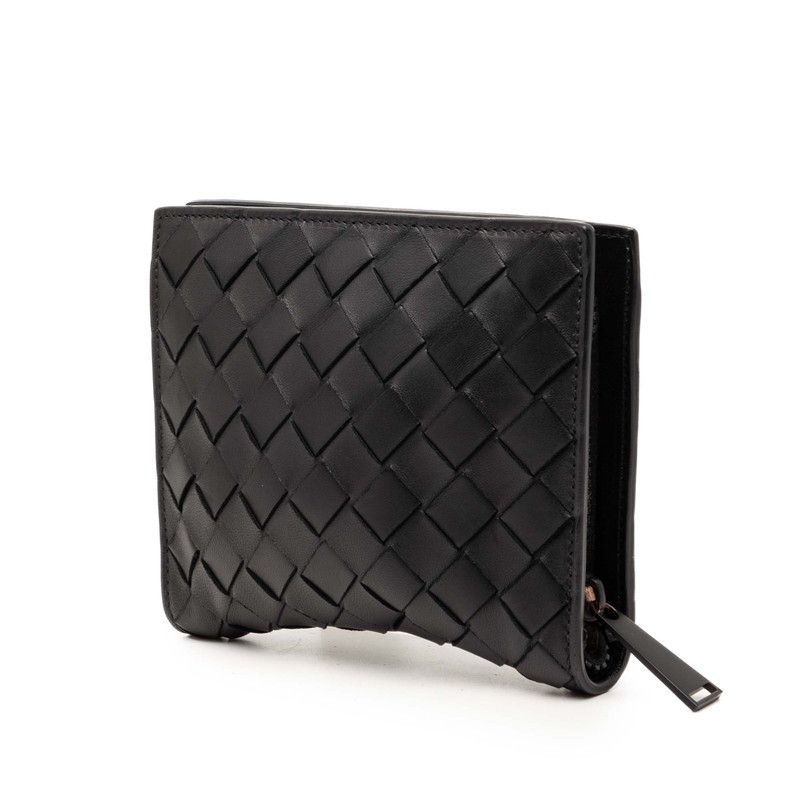 Bottega Veneta Intrecciato Eco Tote Foldable Black Khaki Leather — view 5