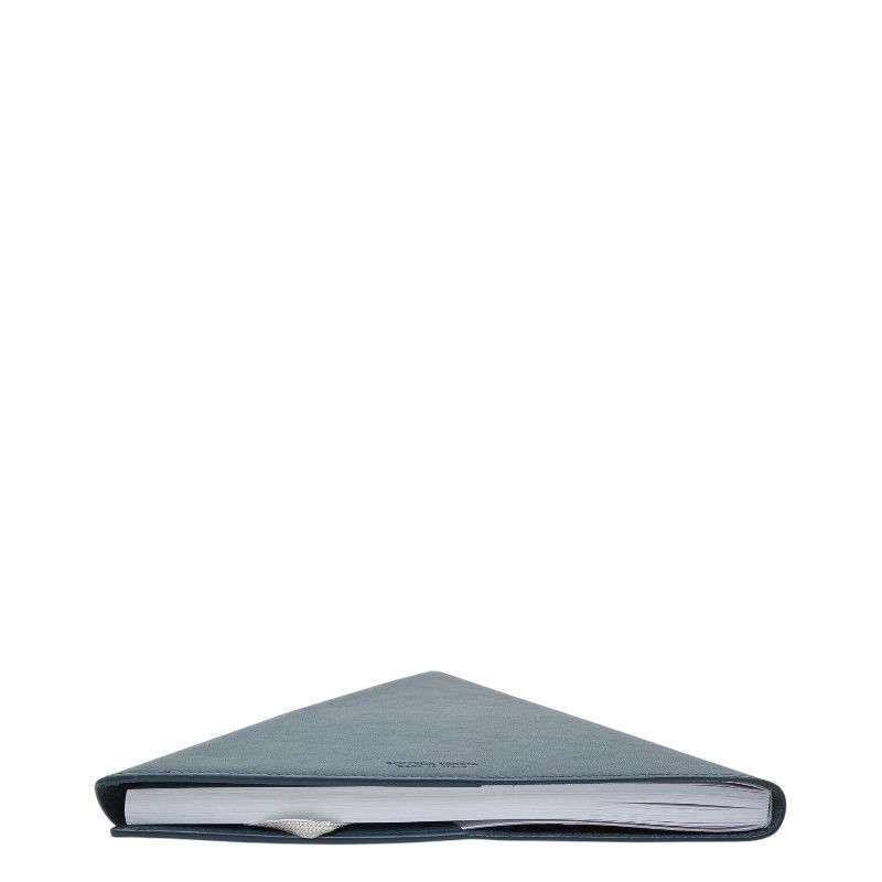 Bottega Veneta Logo Notebook Cover Navy Leather — view 3