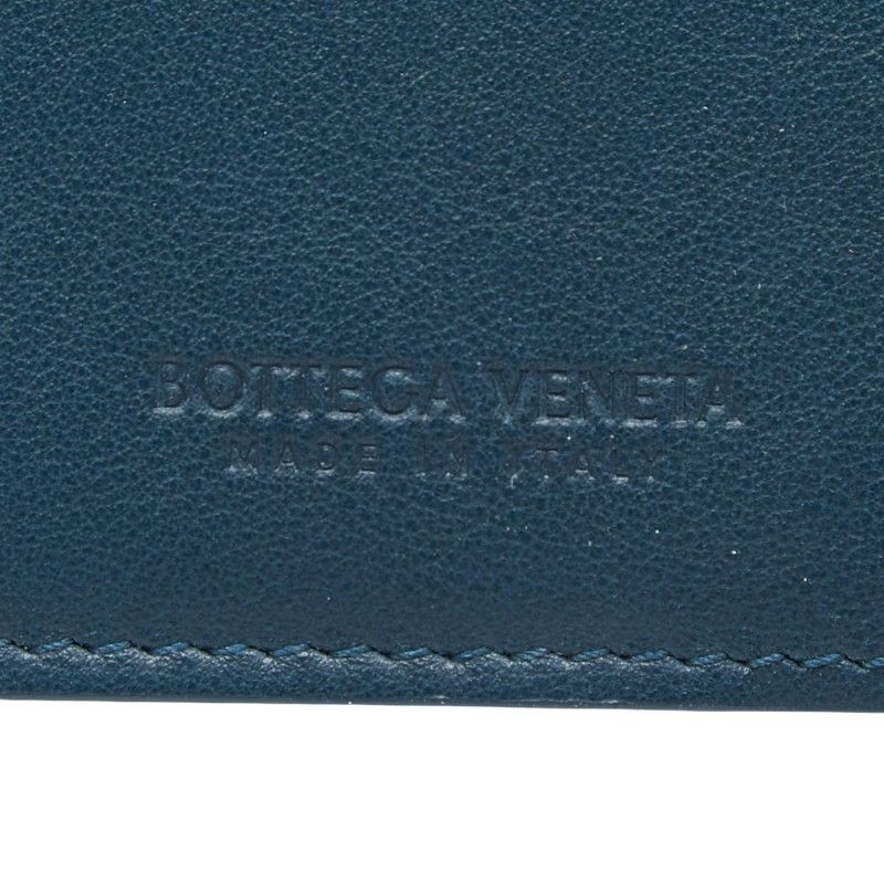 Bottega Veneta Logo Notebook Cover Navy Leather — view 6